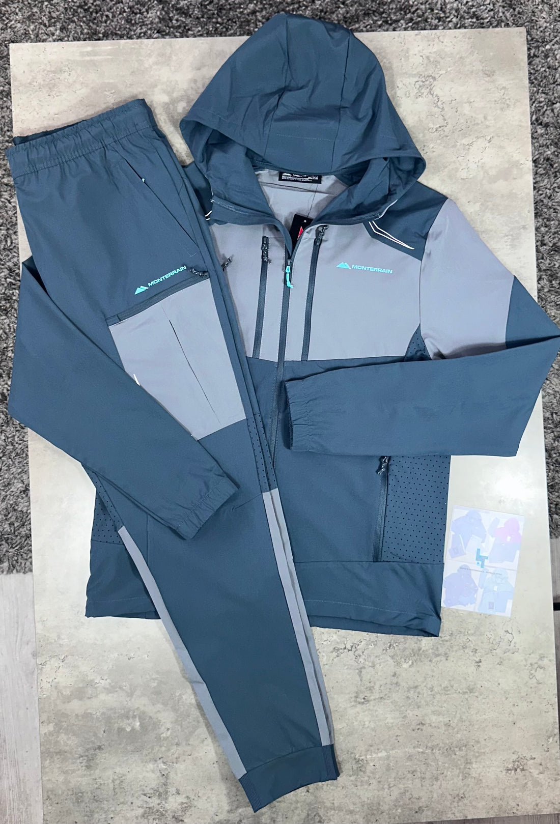 MONTERRAIN WOVEN TRACKSUIT - DARK SLATE / GREY