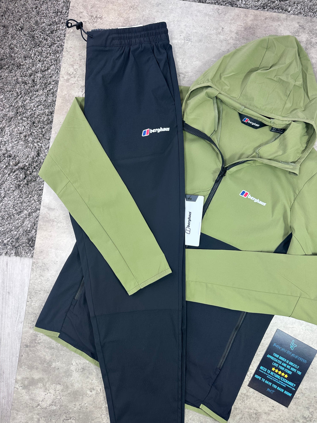 BERGHAUS THERAN TRACKSUIT - KHAKI/BLACK
