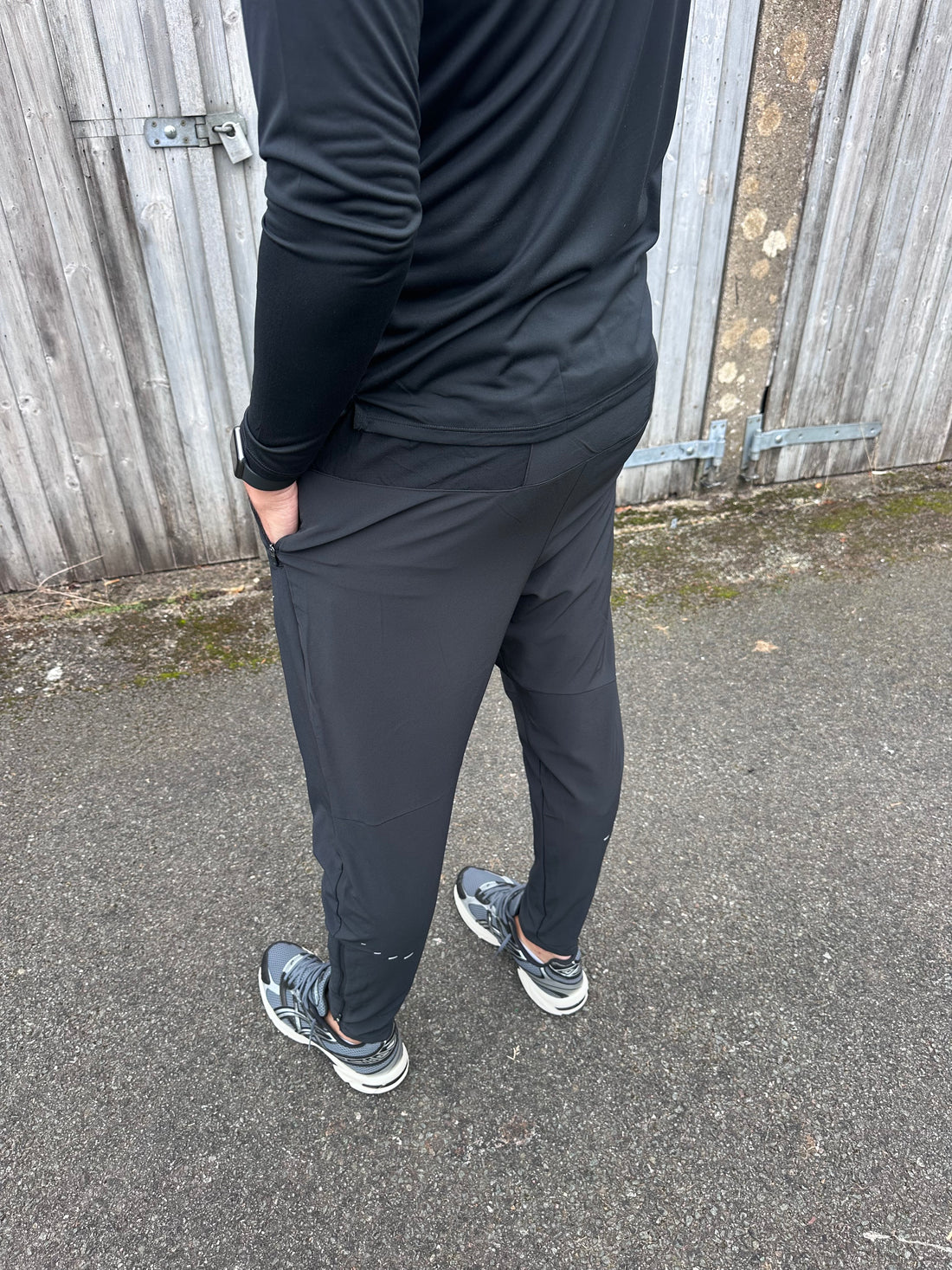 NIKE STRIDE LS SET - BLACK
