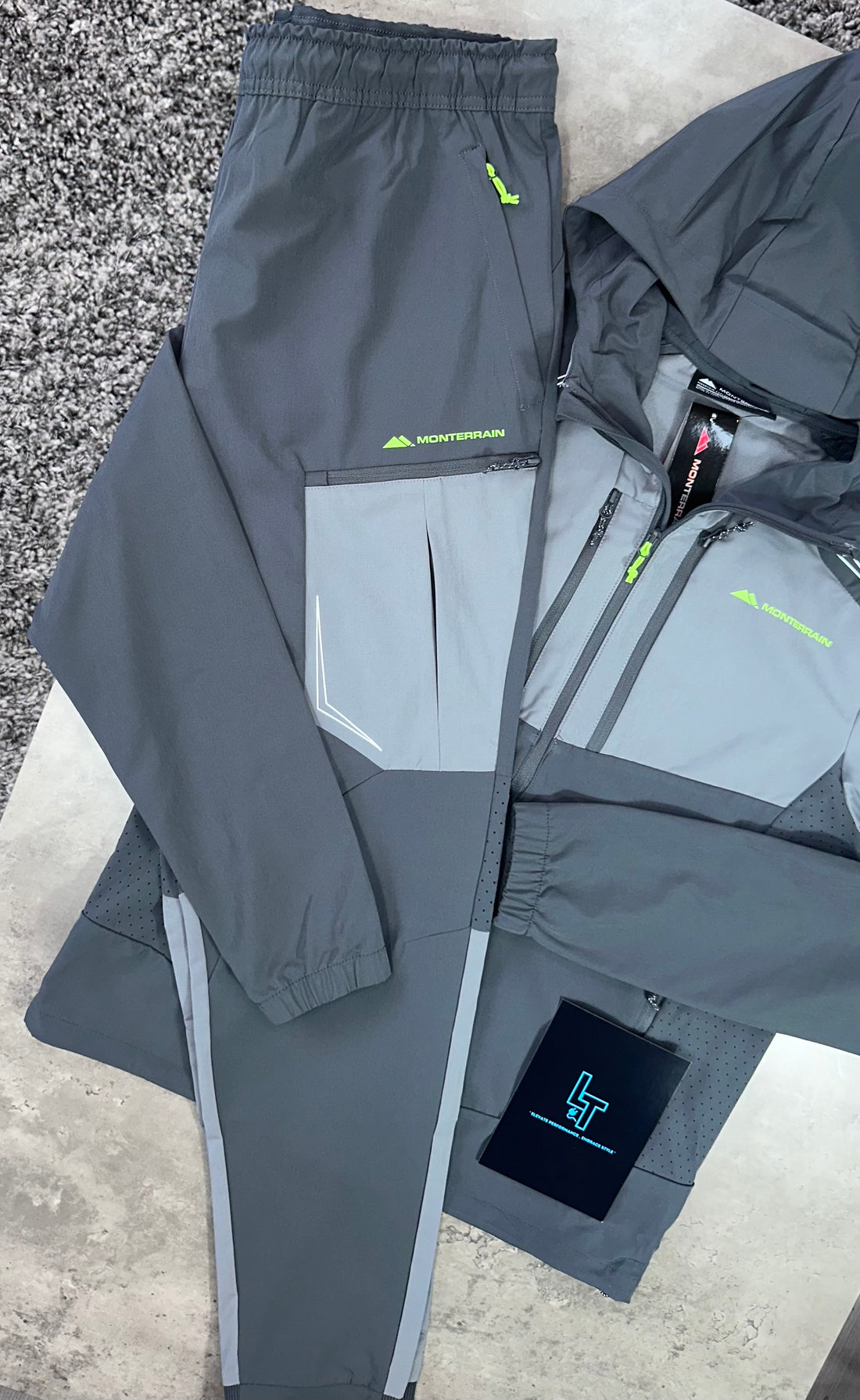 MONTERRAIN WOVEN TRACKSUIT - DARK/LIGHT GREY