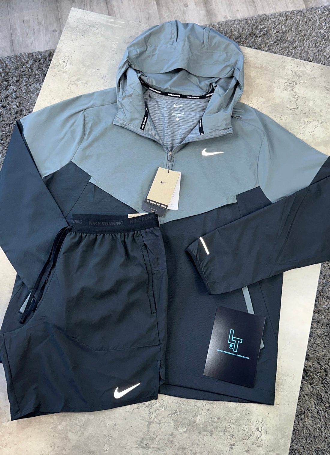 NIKE WINDRUNNER STRIDE SET - BLACK / GREY