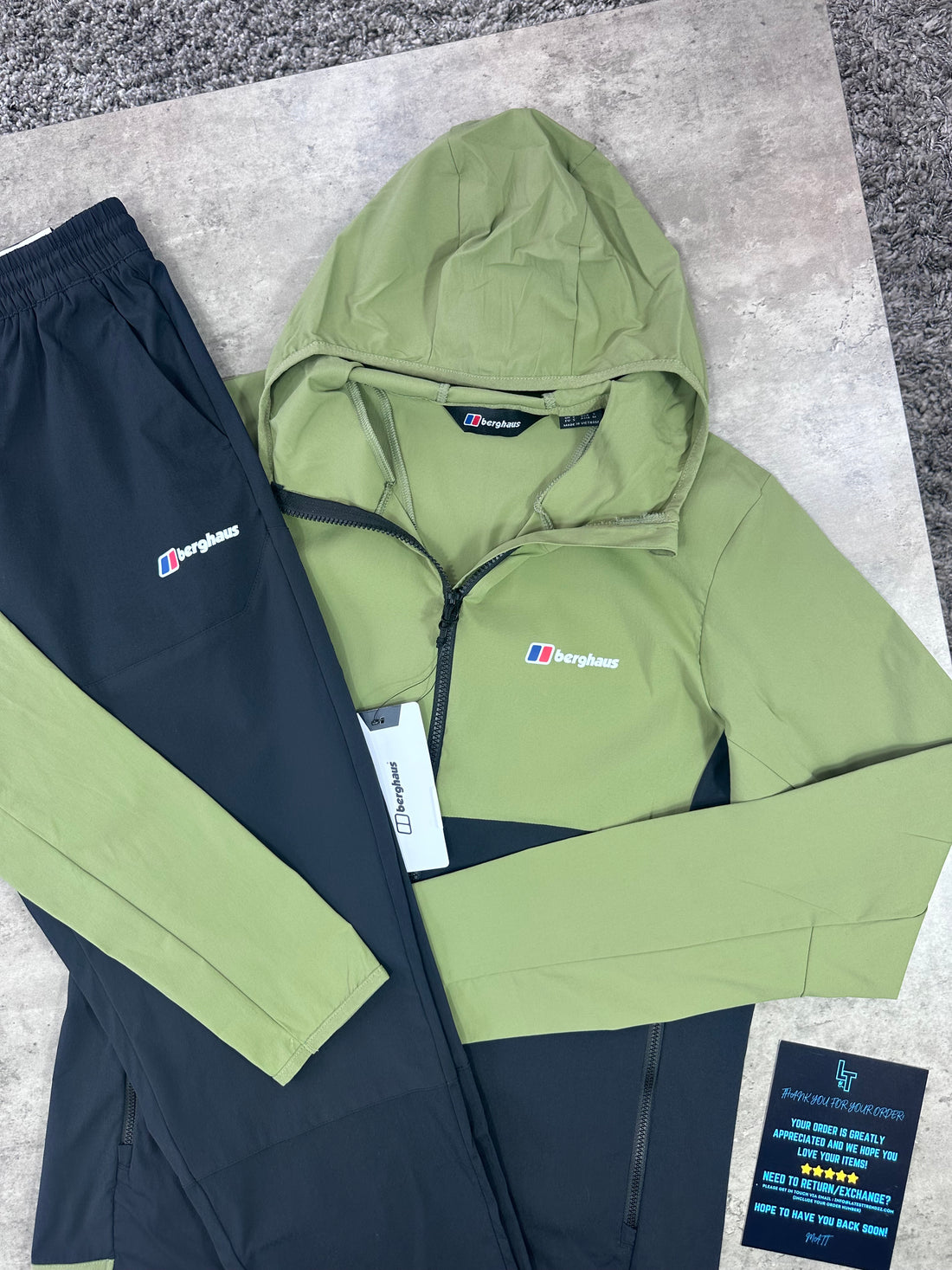BERGHAUS THERAN TRACKSUIT - KHAKI/BLACK