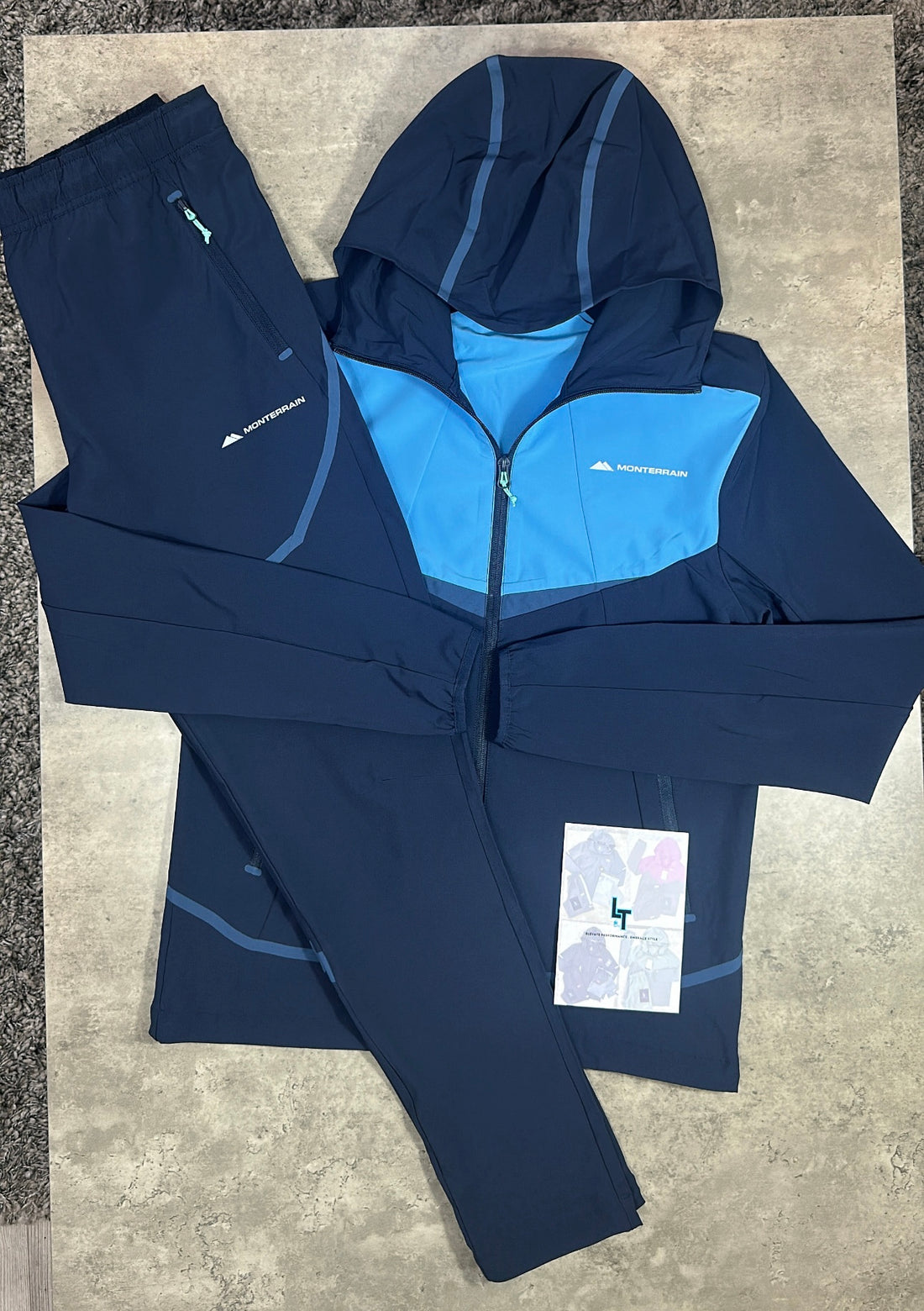 MONTERRAIN DEFENCE TRACKSUIT - NAVY/LIGHT BLUE