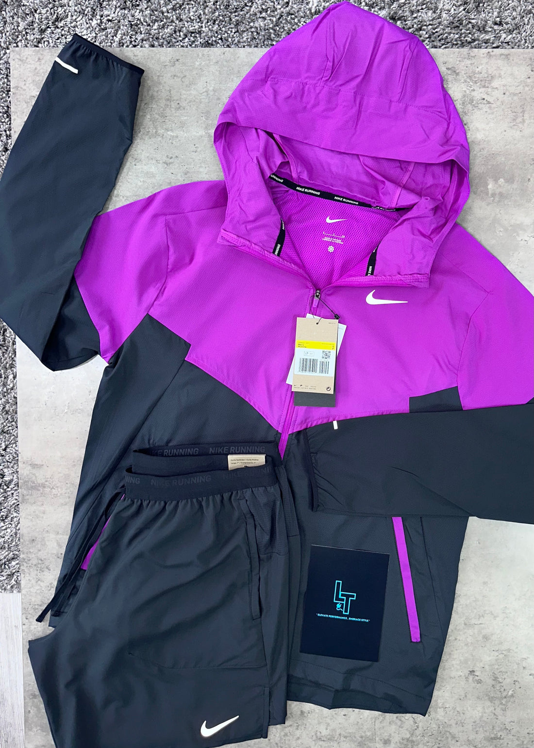NIKE WINDRUNNER STRIDE SET - BLACK/PURPLE