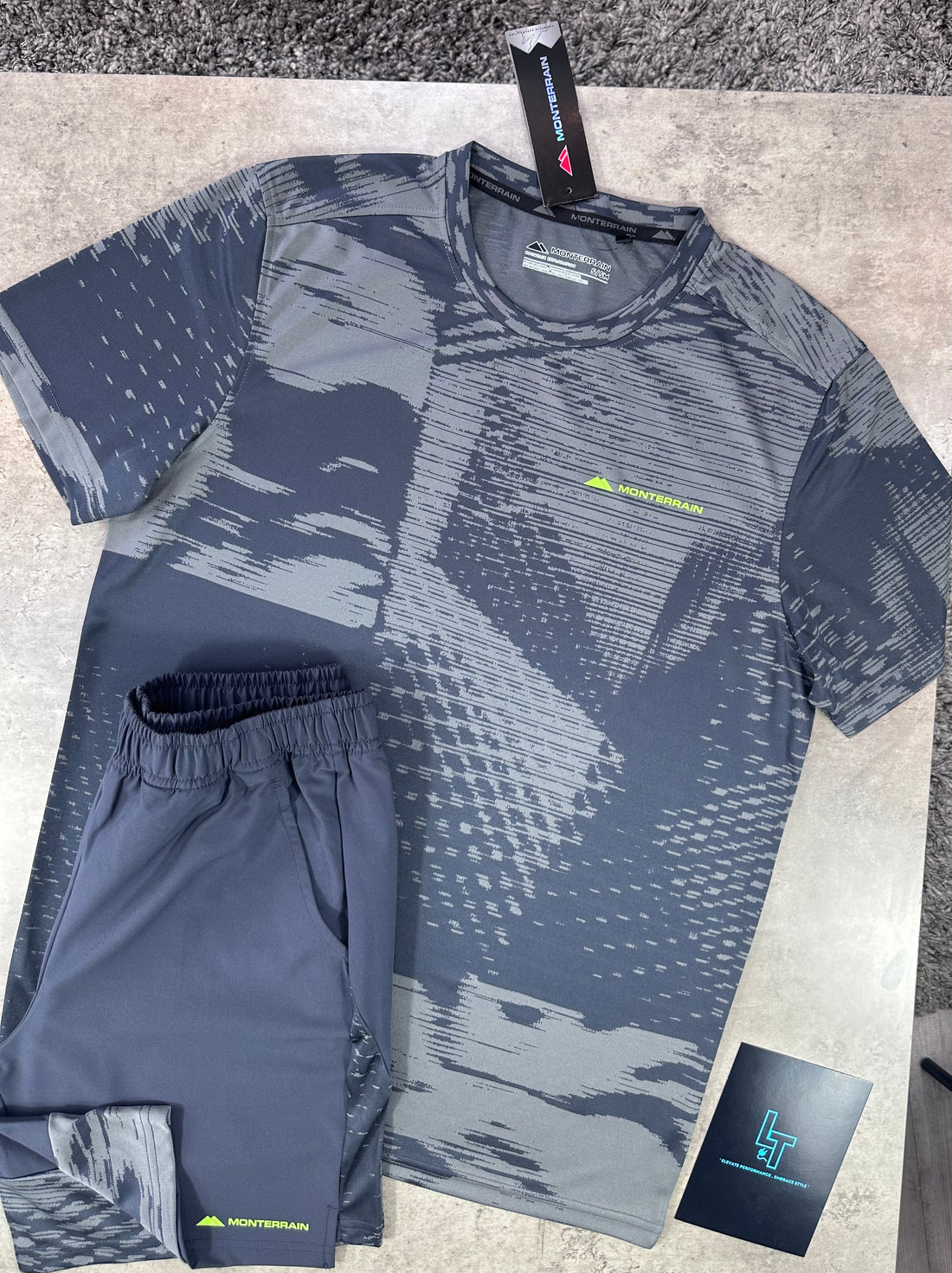 MONTERRAIN JACQUARD SET - GREY/VOLT