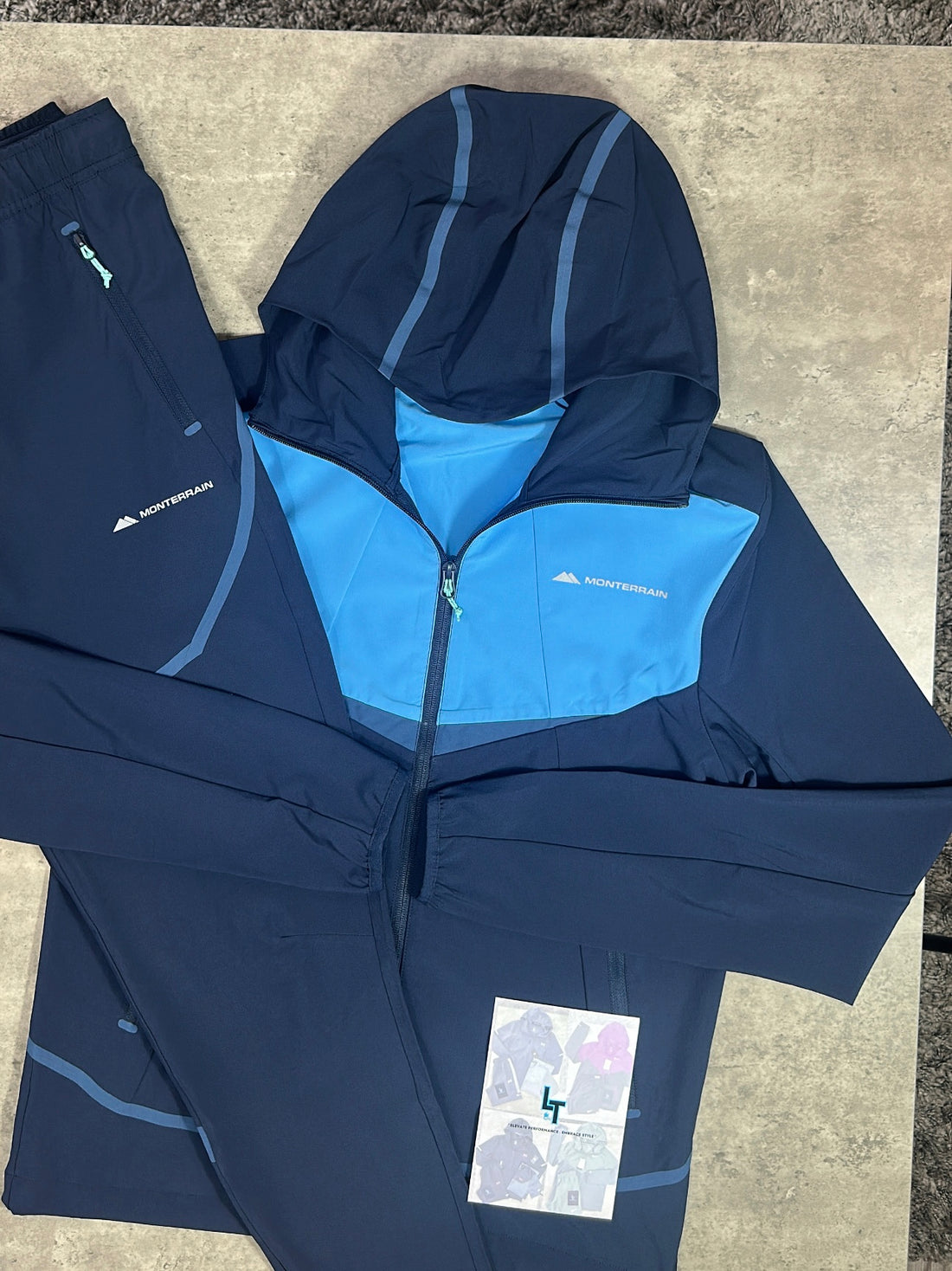 MONTERRAIN DEFENCE TRACKSUIT - NAVY/LIGHT BLUE