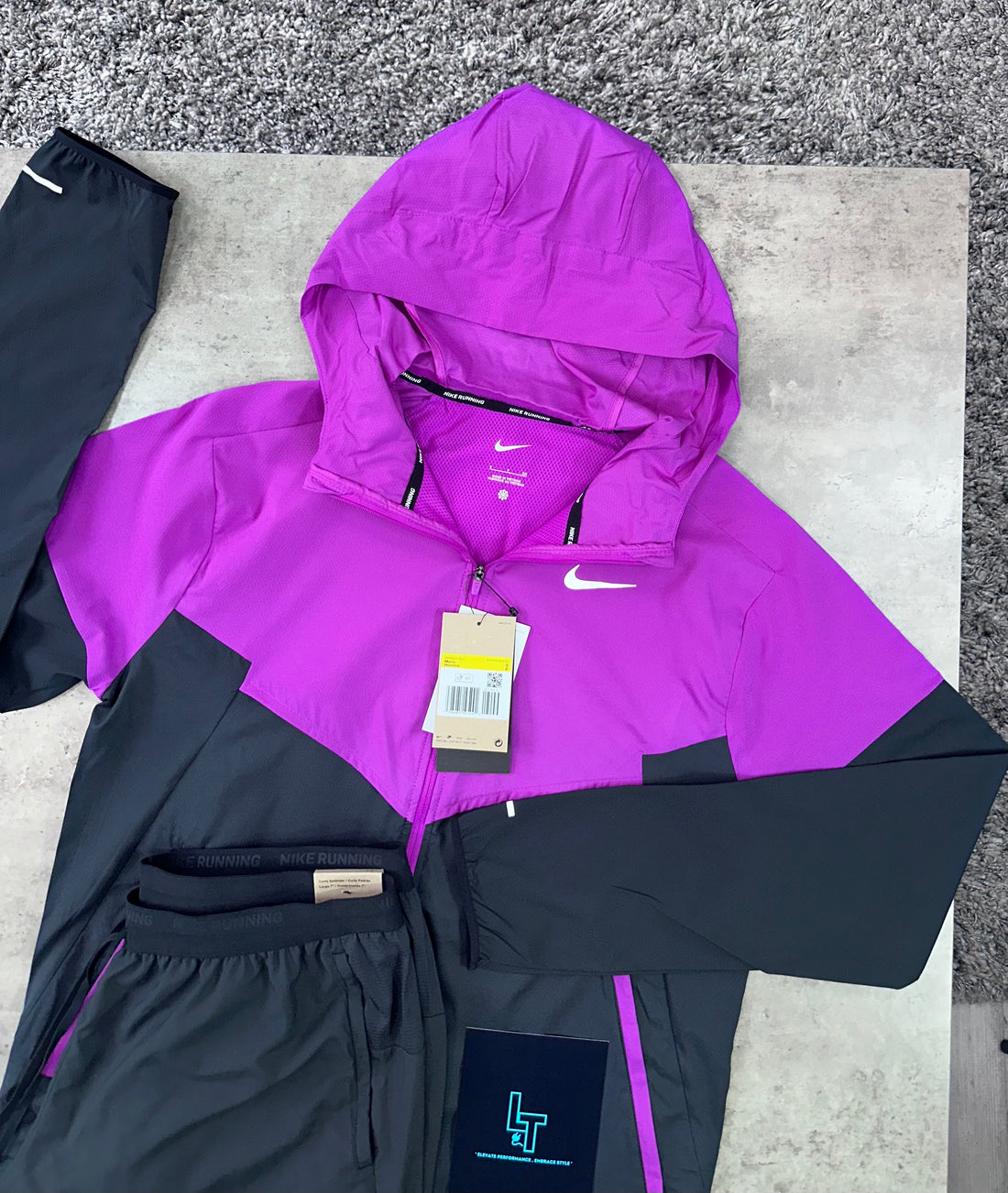 NIKE WINDRUNNER STRIDE SET - BLACK/PURPLE
