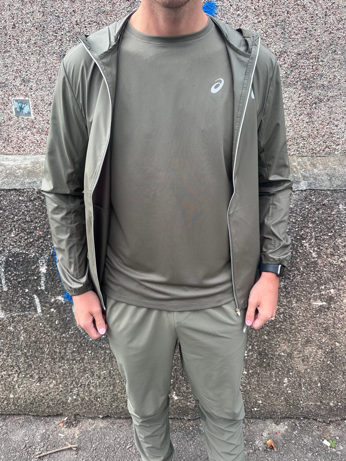 ASICS WOVEN 3 PIECE TRACKSUIT - KHAKI