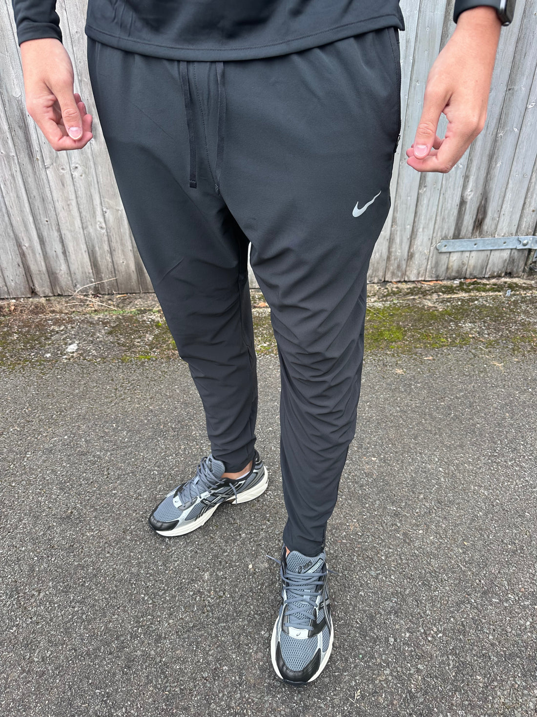 NIKE STRIDE LS SET - BLACK