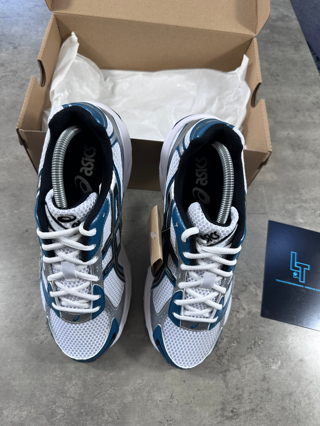 ASICS GEL TRAINERS - WHITE/DARK TEAL