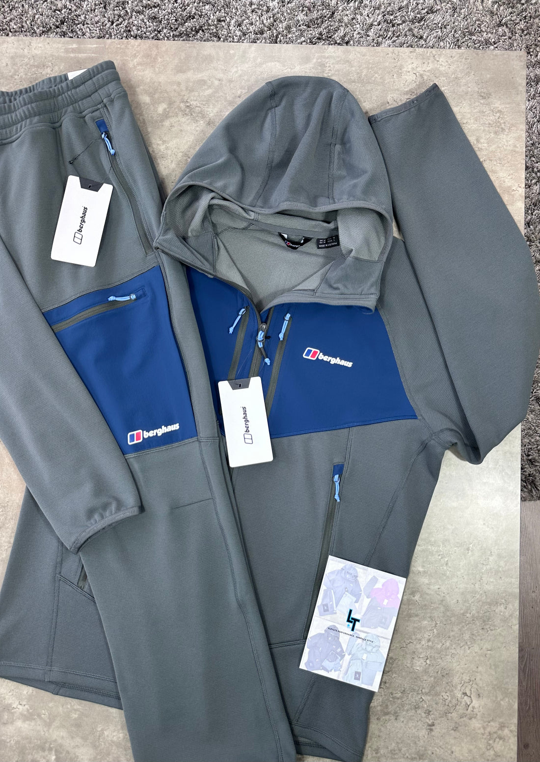 BERGHAUS FLEECE PLUS TRACKSUIT - DARK GREY / NAVY