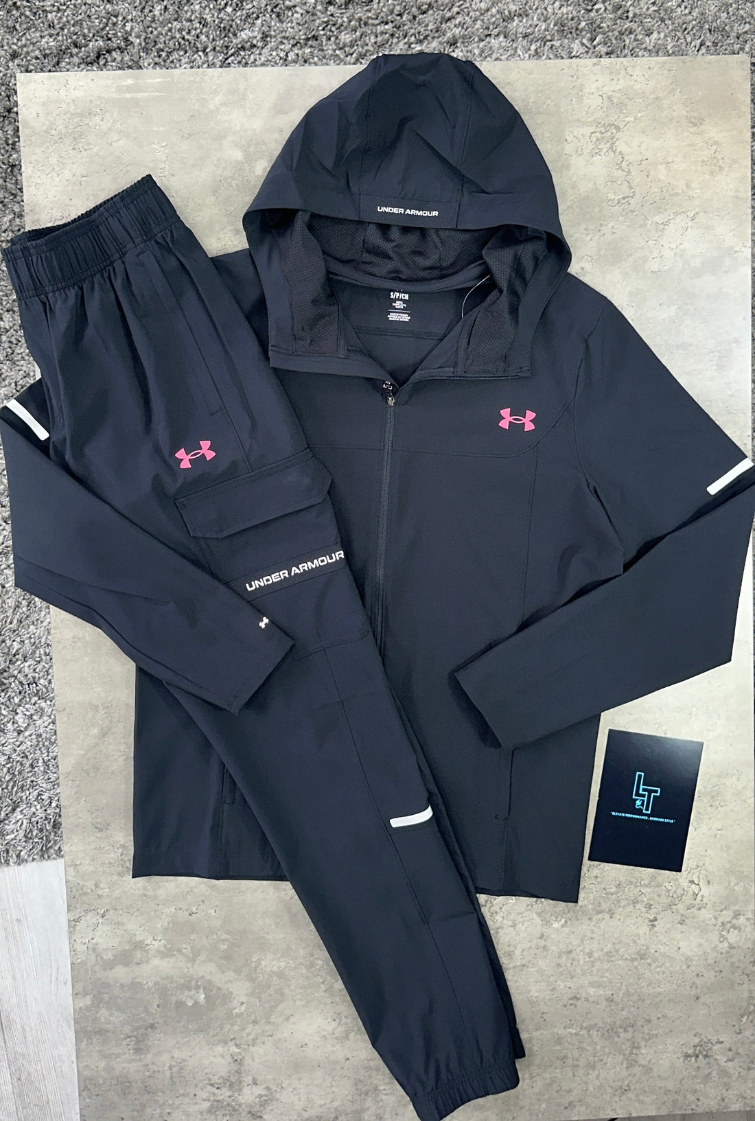 UNDER ARMOUR UTILITY TRACKSUIT - BLACK/PINK