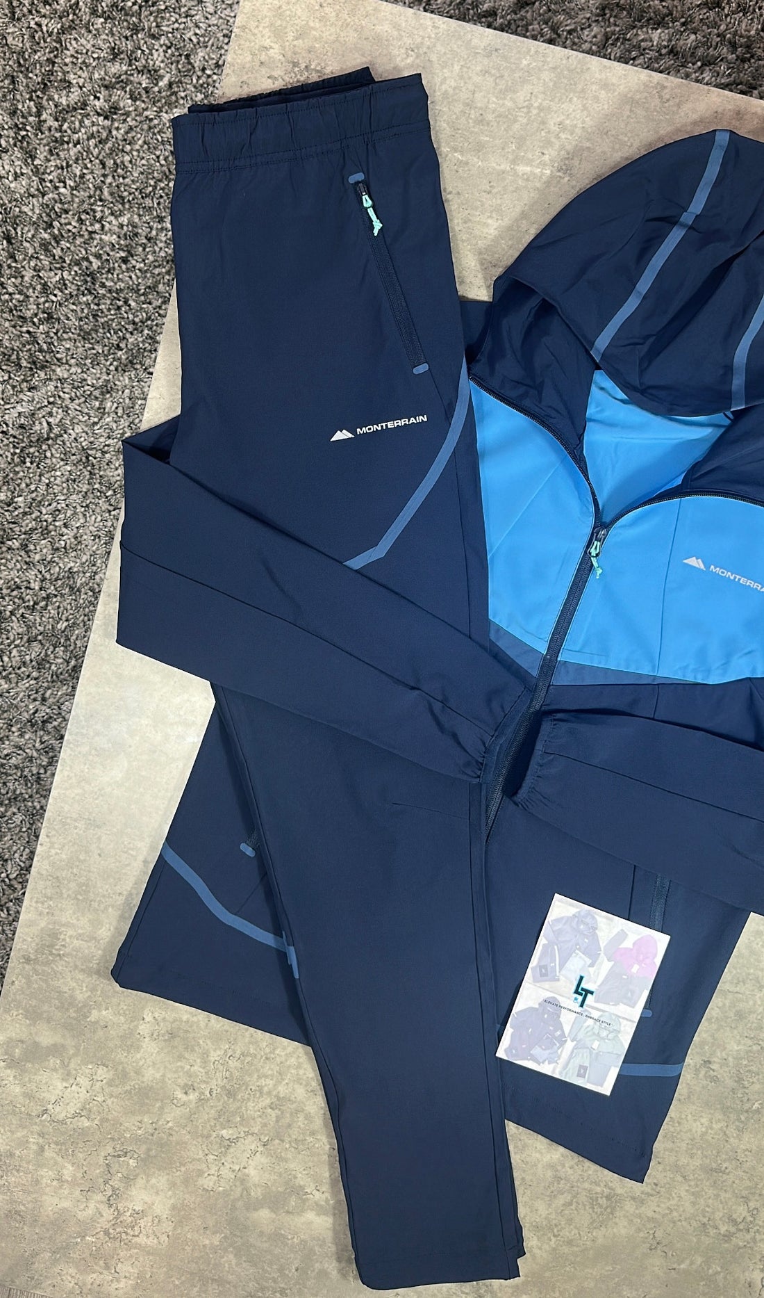 MONTERRAIN DEFENCE TRACKSUIT - NAVY/LIGHT BLUE