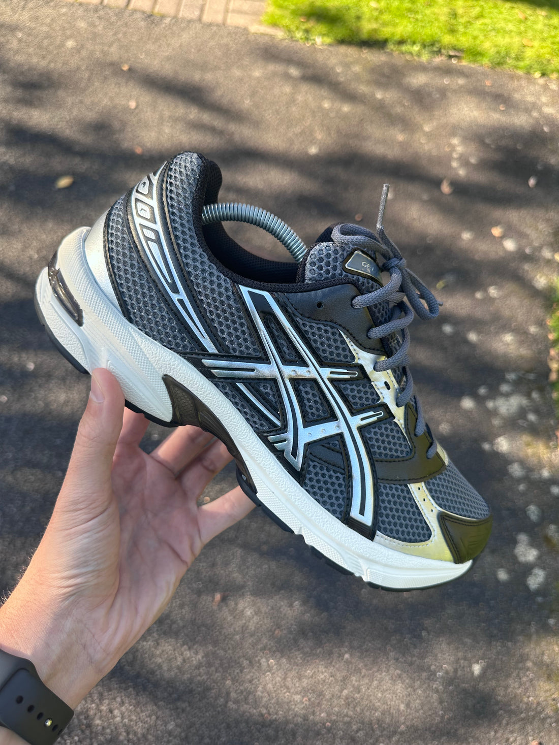ASICS GEL TRAINERS - STEEL GREY / BLACK