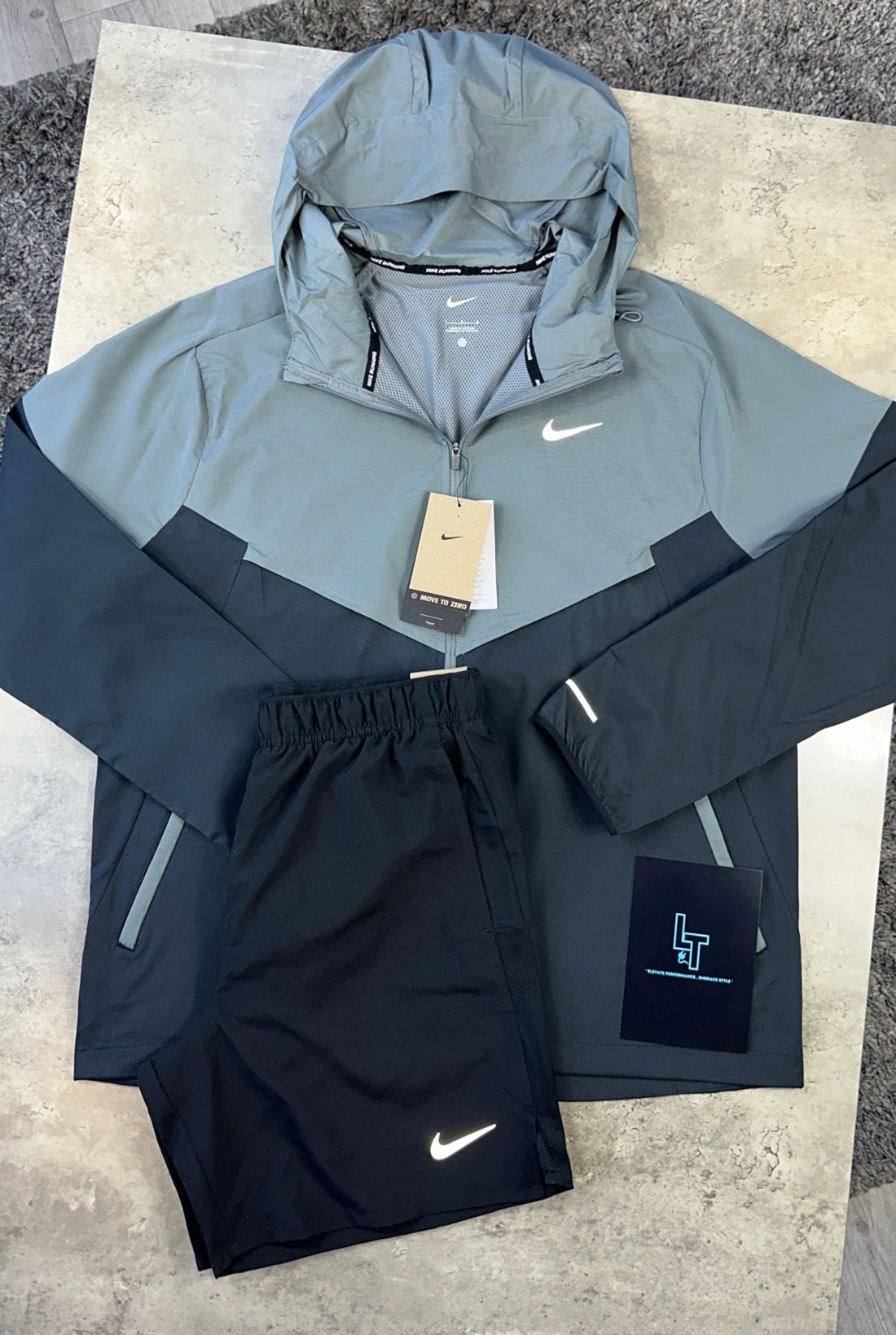 NIKE WINDRUNNER SET - BLACK/GREY