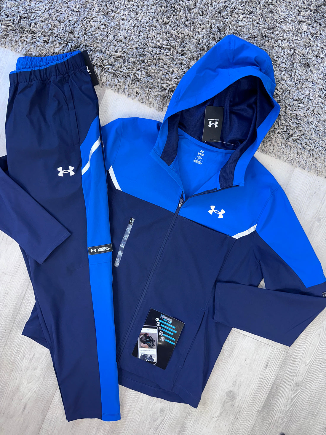 UNDER ARMOUR VANISH UTILITY TRACKSUIT - NAVY/ROYAL BLUE
