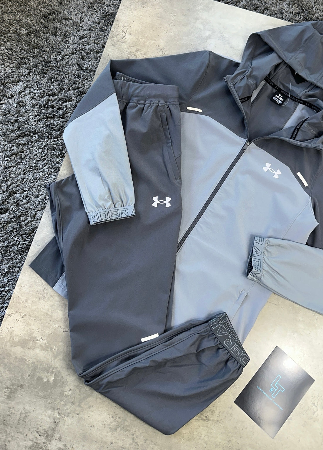 UNDER ARMOUR VANISH TRACKSUIT - LIGHT/DARK GREY