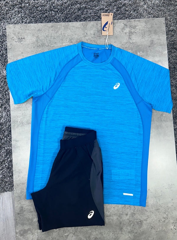 ASICS ROAD SET - AEGEAN BLUE - BLACK