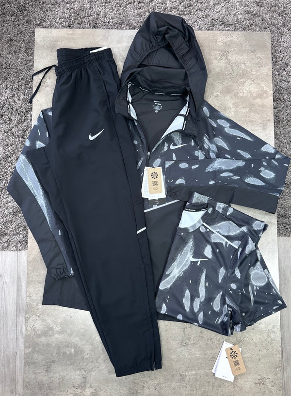 NIKE PRINTED UV MILER TRI TRACKSUIT - BLACK / GREY