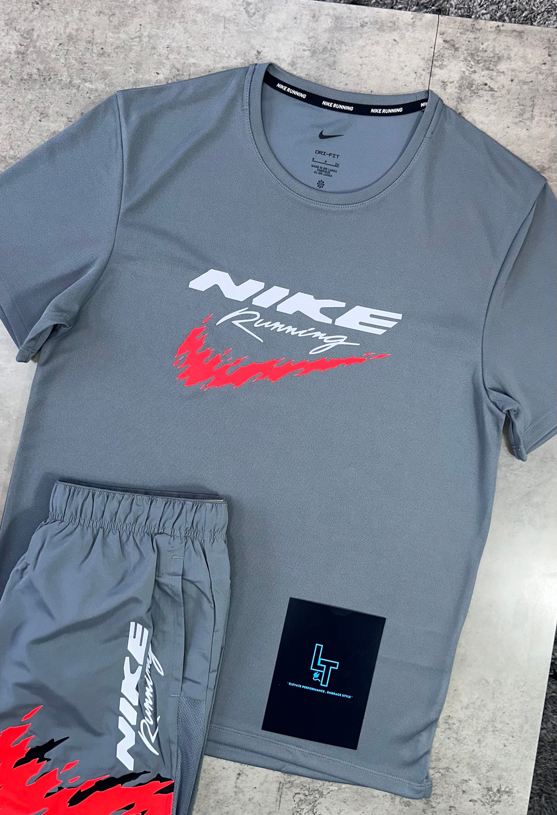 NIKE GRAPHIC MILER SET - GREY / ORANGE