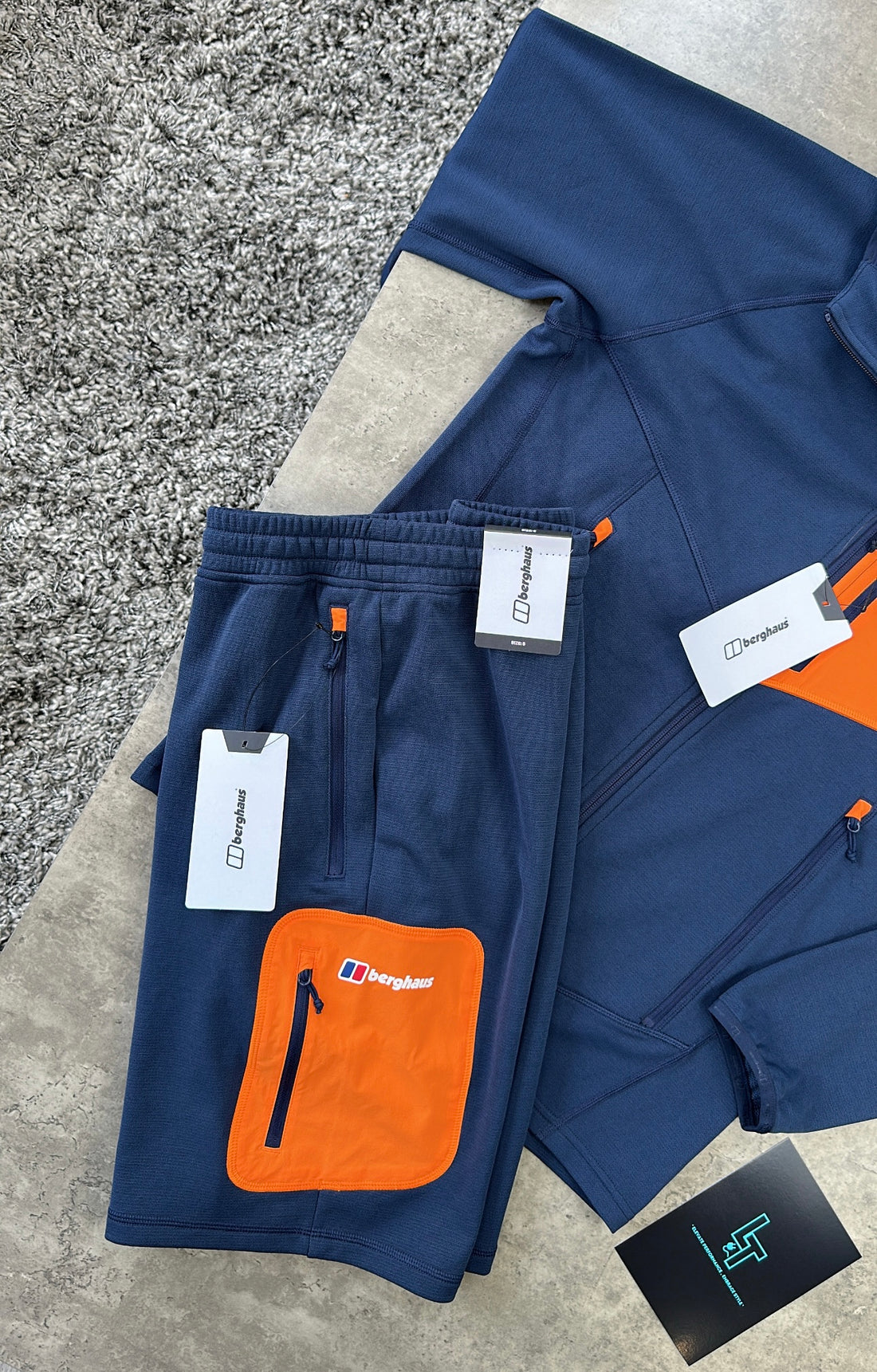 BERGHAUS FLEECE SET - NAVY/ORANGE