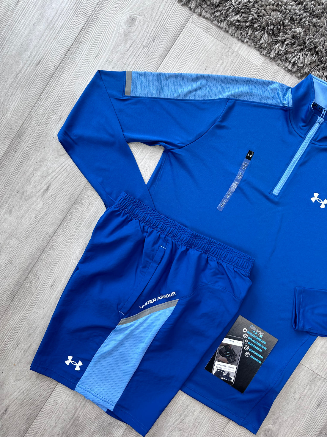 UNDER ARMOUR TECH 1/2 ZIP SET - HORIZON BLUE