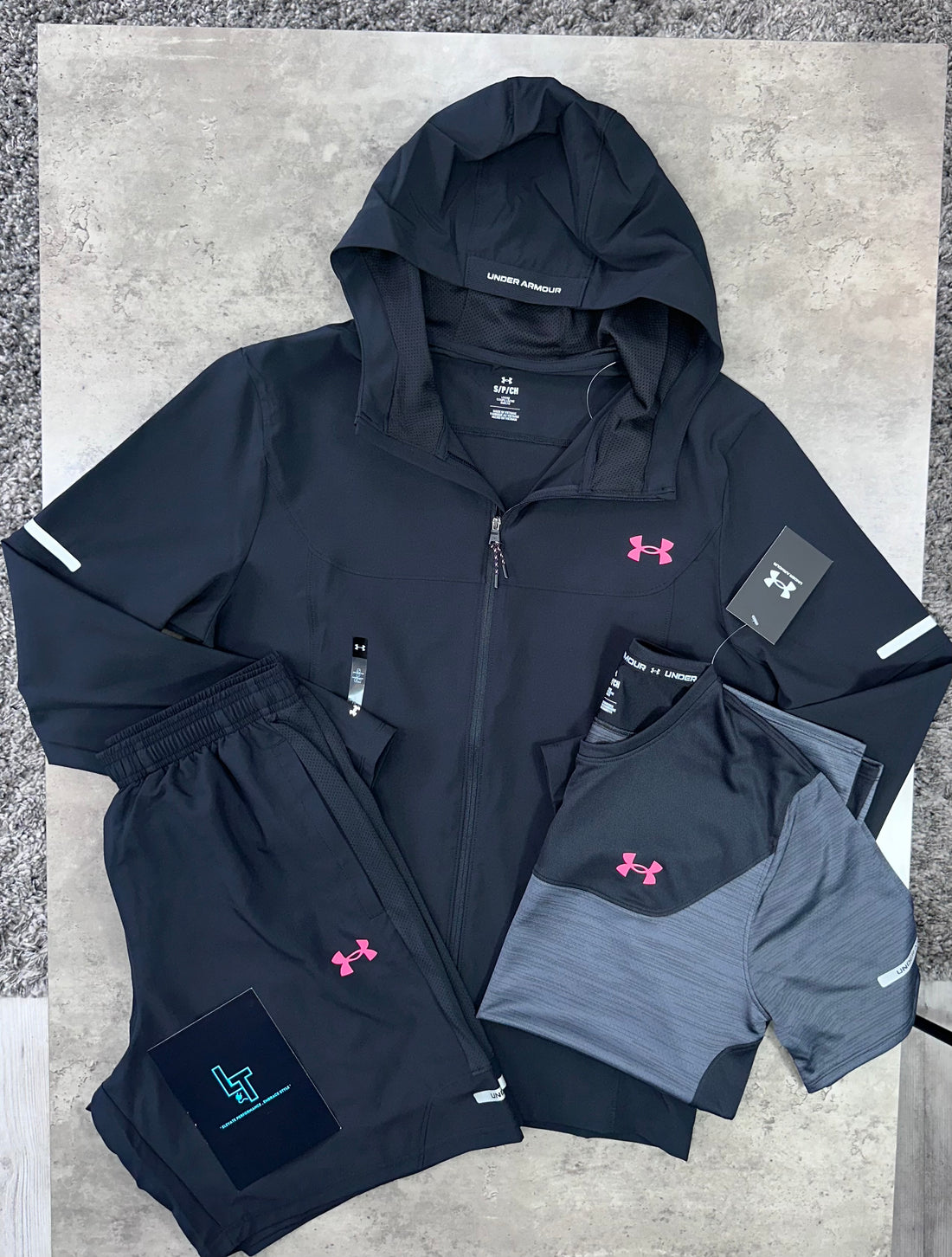 UNDER ARMOUR UTILITY TRI SET - BLACK/PINK