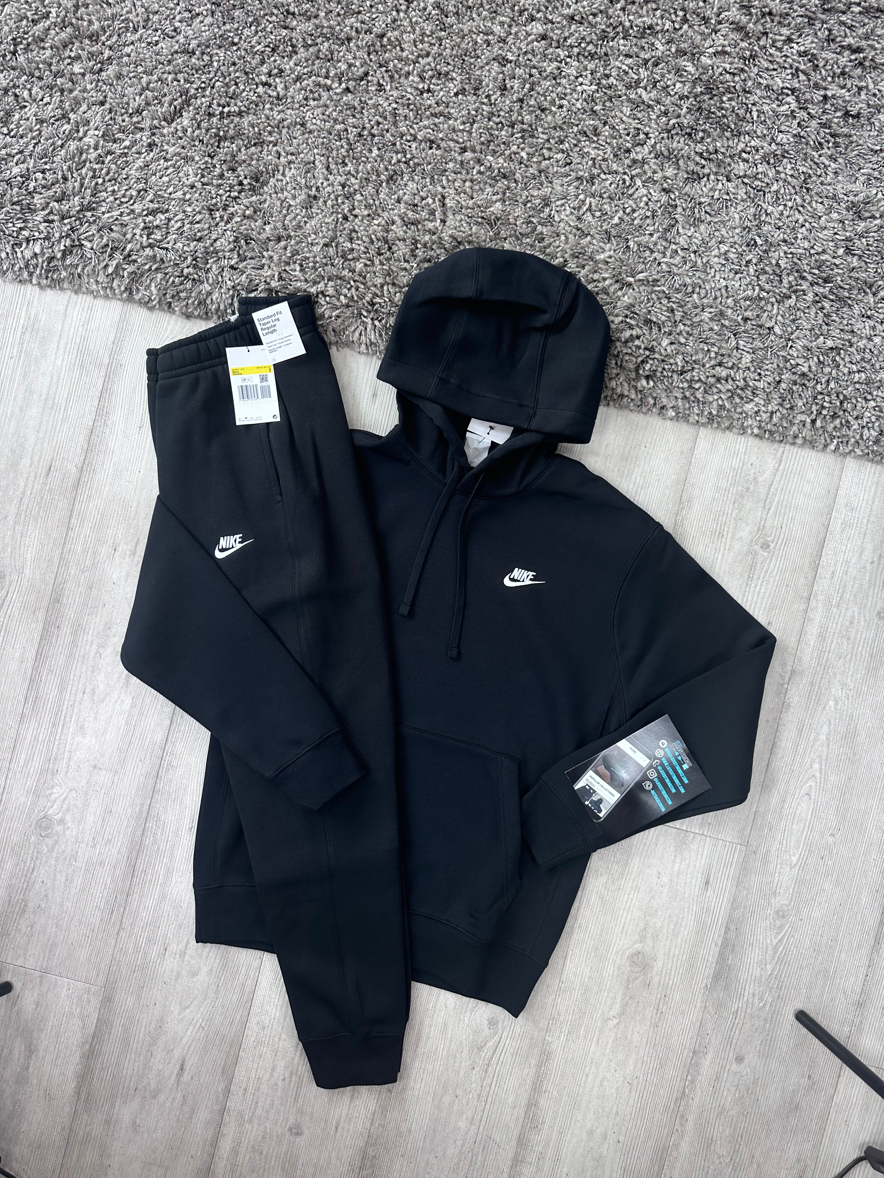 NIKE FLEECE TRACKSUIT BLACK Latesttrendzzuk