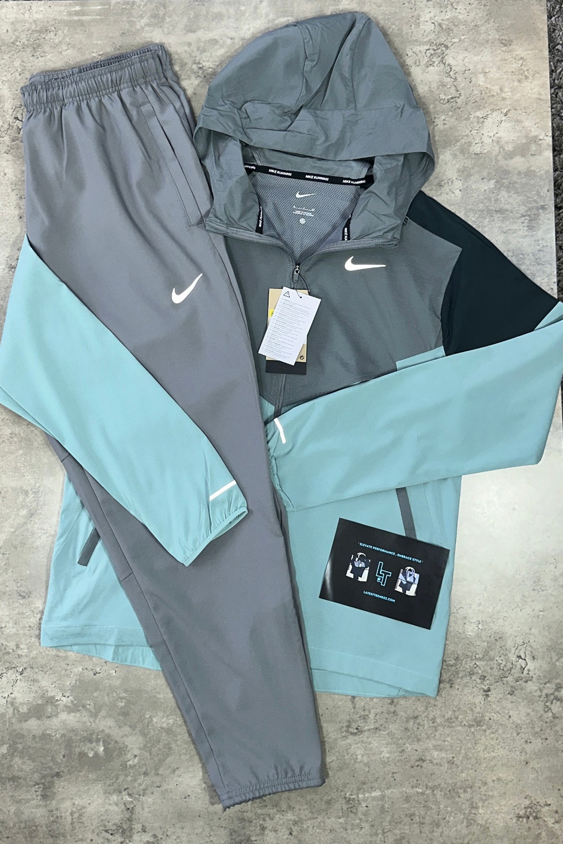 NIKE WINDRUNNER TRACKSUIT - GREY / CANNON / SEAWEED