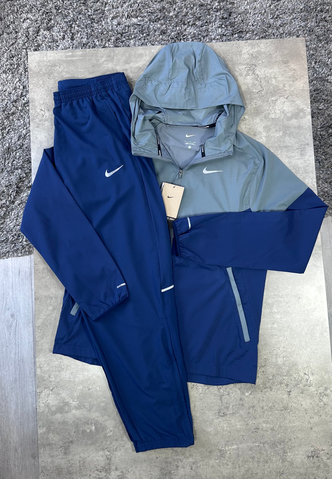 NIKE WINDRUNNER TRACKSUIT - NAVY / GREY