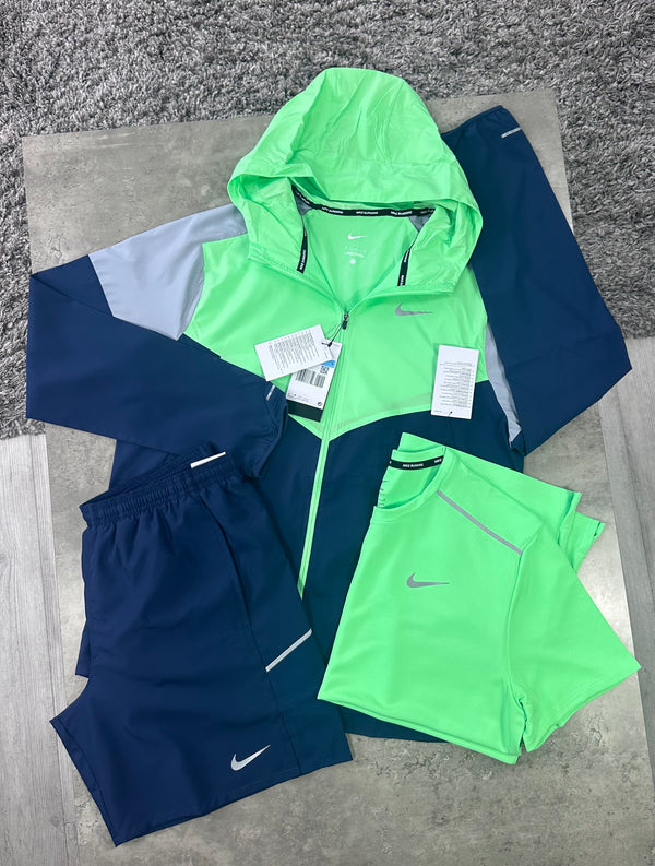 NIKE MILER TRI SET - NAVY / GREEN