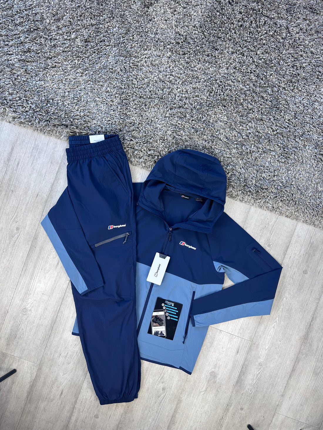 BERGHAUS THERAN CARGO TRACKSUIT - NAVY/LIGHT BLUE