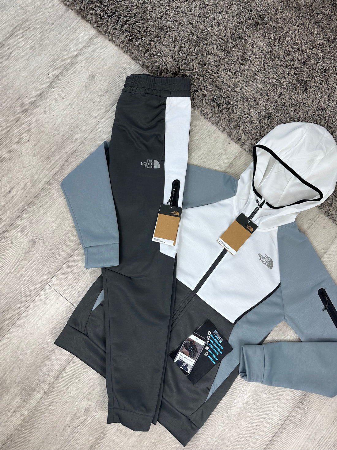 THE NORTH FACE TEK TRACKSUIT - GREY/WHITE/BLUE