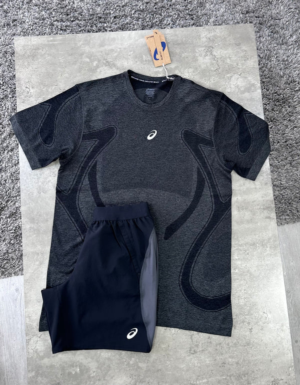 ASICS ROAD SEAMLESS SET - BLACK / GREY