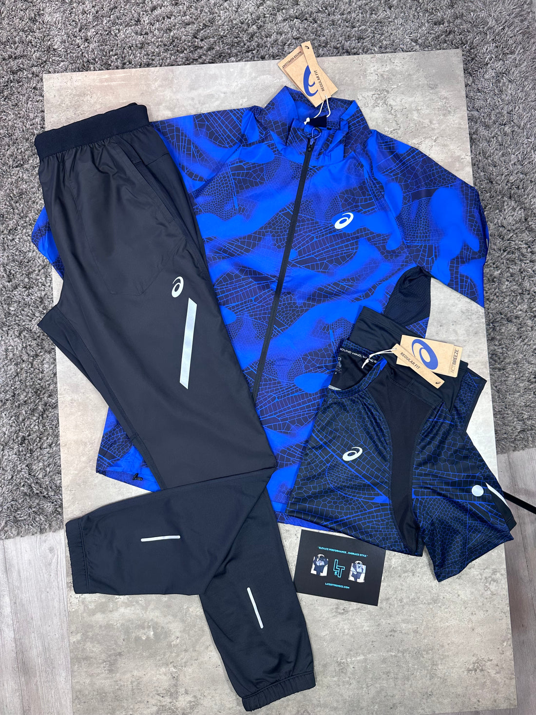 ASICS LITE SHOW 3 PIECE TRACKSUIT - BLUE / BLACK