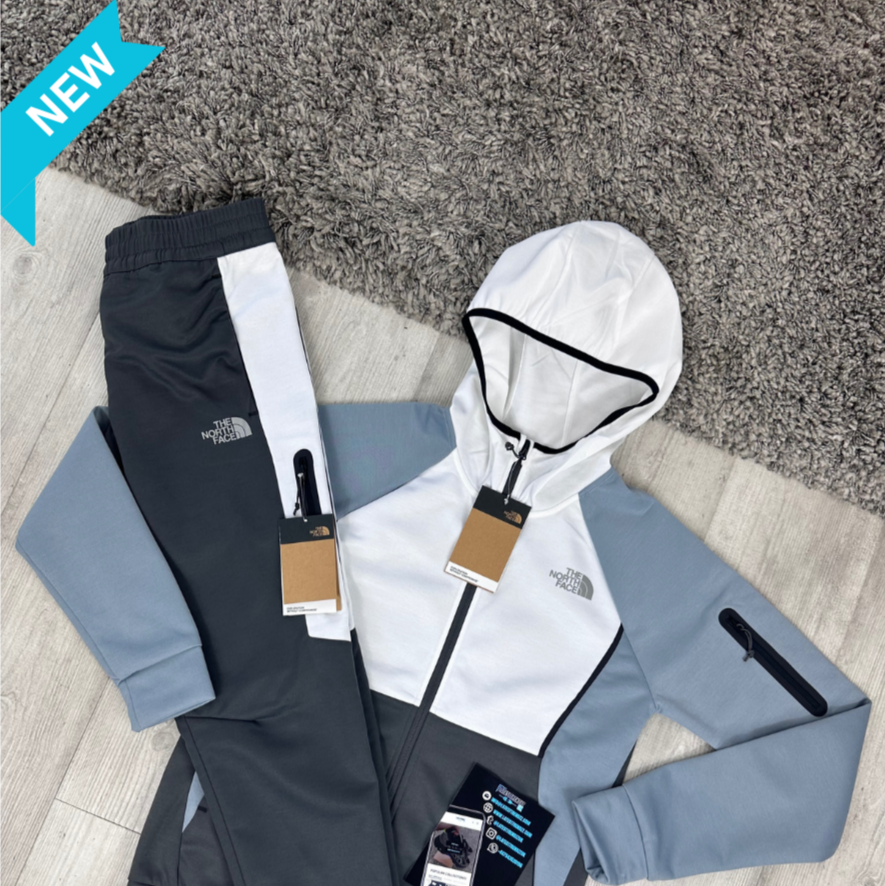 THE NORTH FACE TEK TRACKSUIT - GREY/WHITE/BLUE