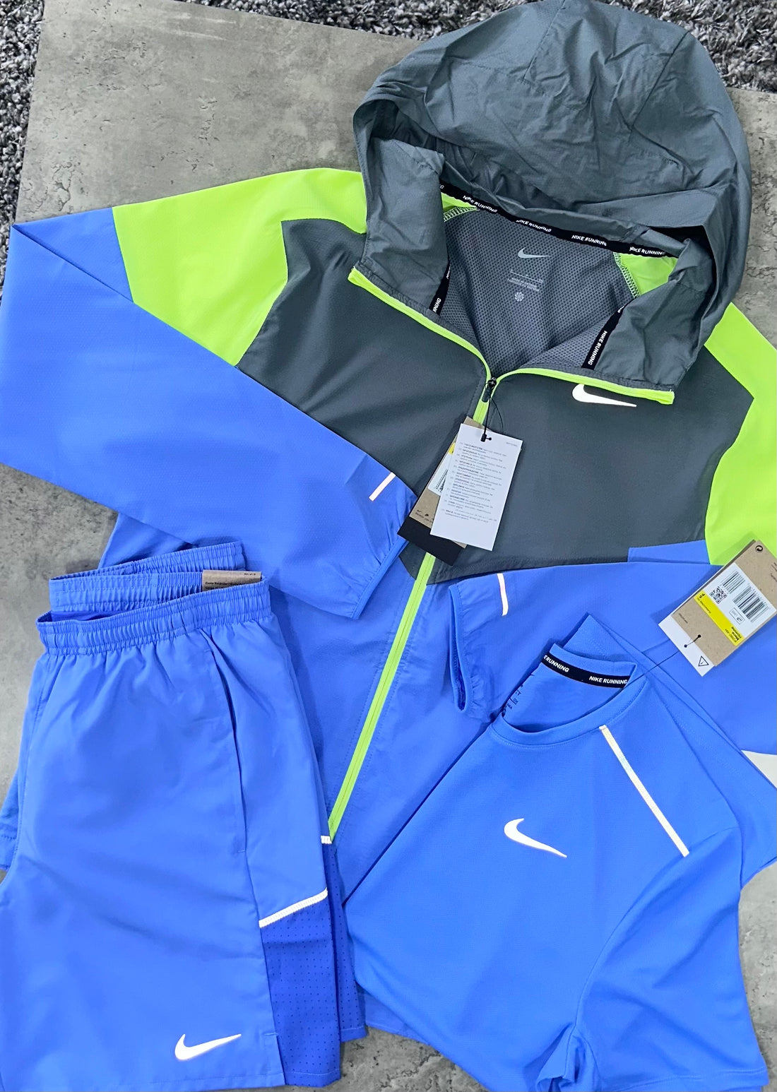 NIKE MILER TRI SET - BLUE / GREY / YELLOW