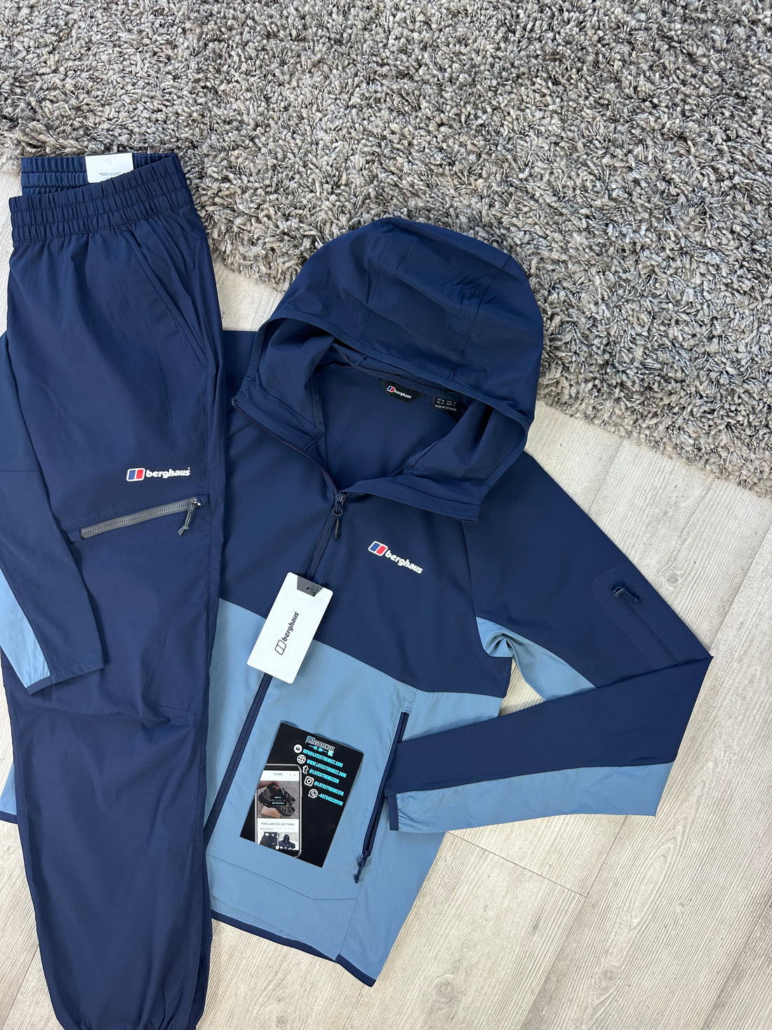 BERGHAUS THERAN CARGO TRACKSUIT - NAVY/LIGHT BLUE