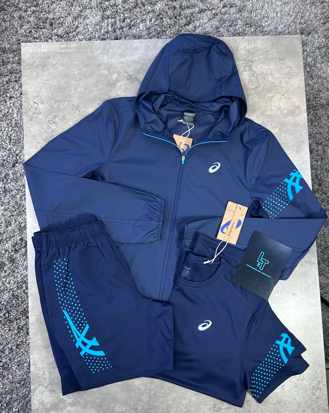 ASICS 3 PIECE - NAVY / LIGHT BLUE