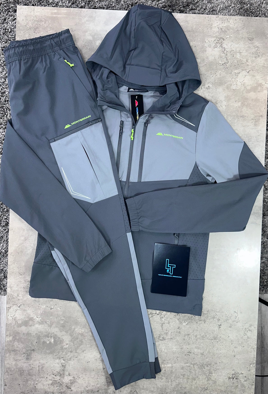 MONTERRAIN WOVEN TRACKSUIT - DARK/LIGHT GREY
