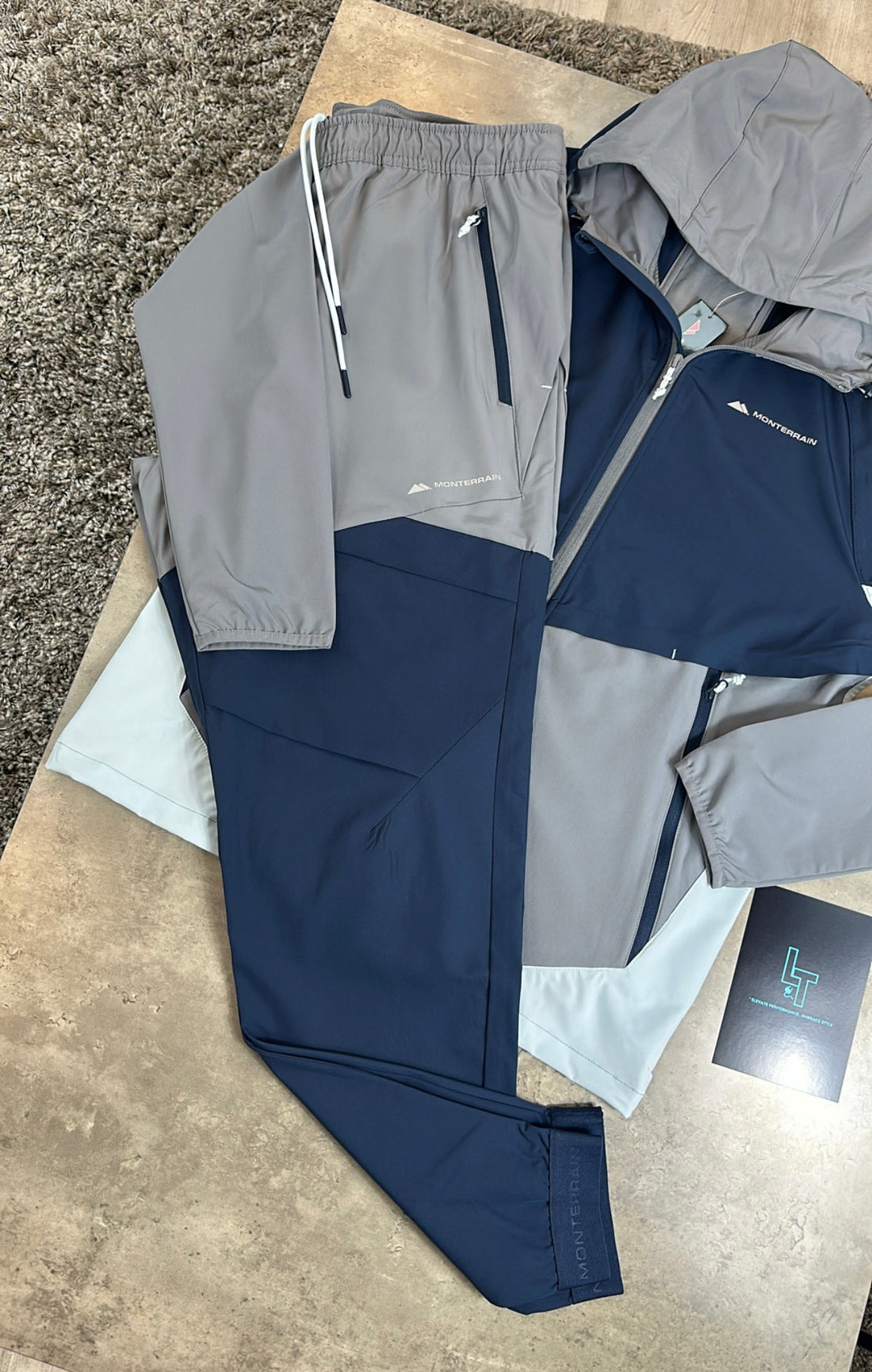 MONTERRAIN TRACKSUIT - GREY/NAVY/SKY