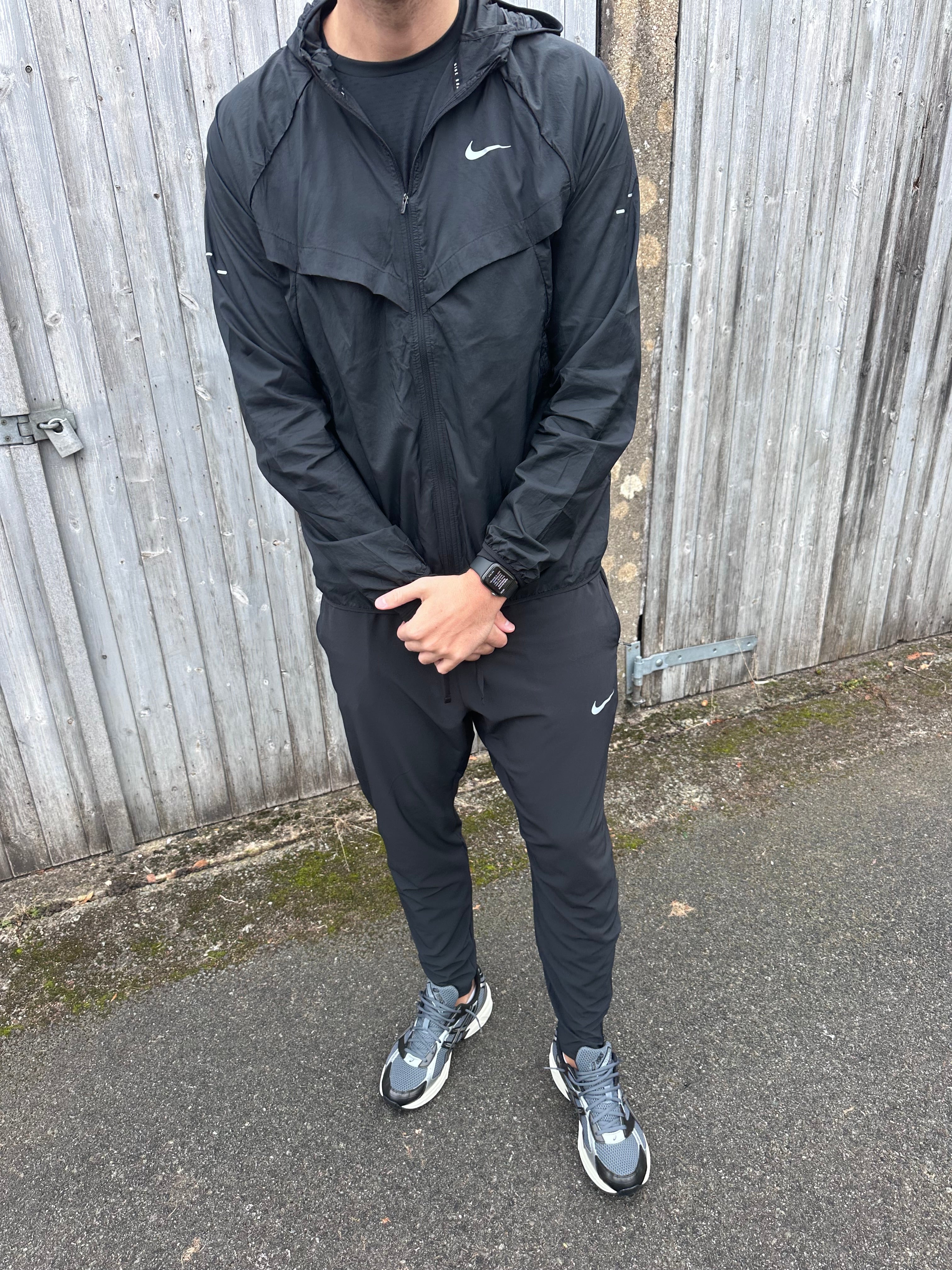 black nike tracksuit