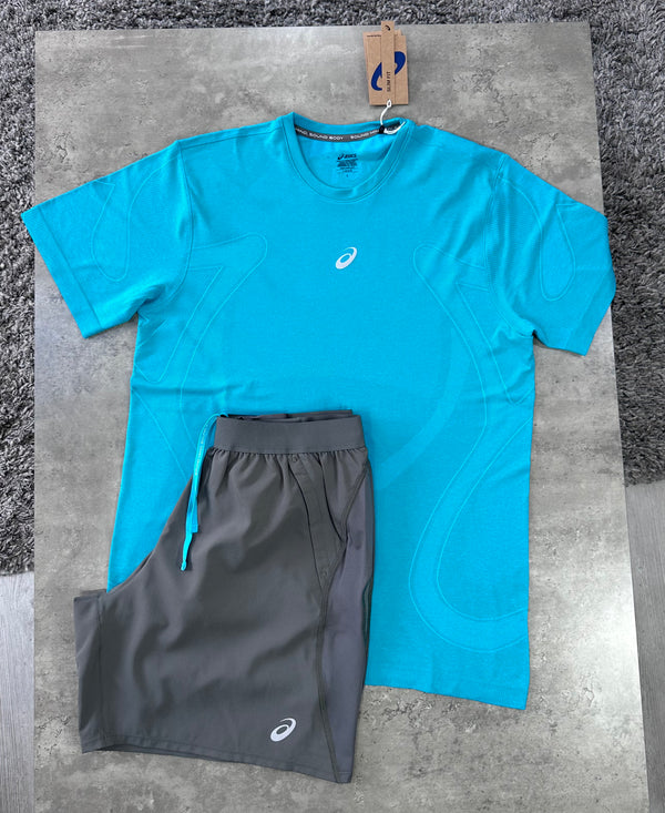 ASICS ROAD SEAMLESS SET - AQUA / GRAPHITE GREY