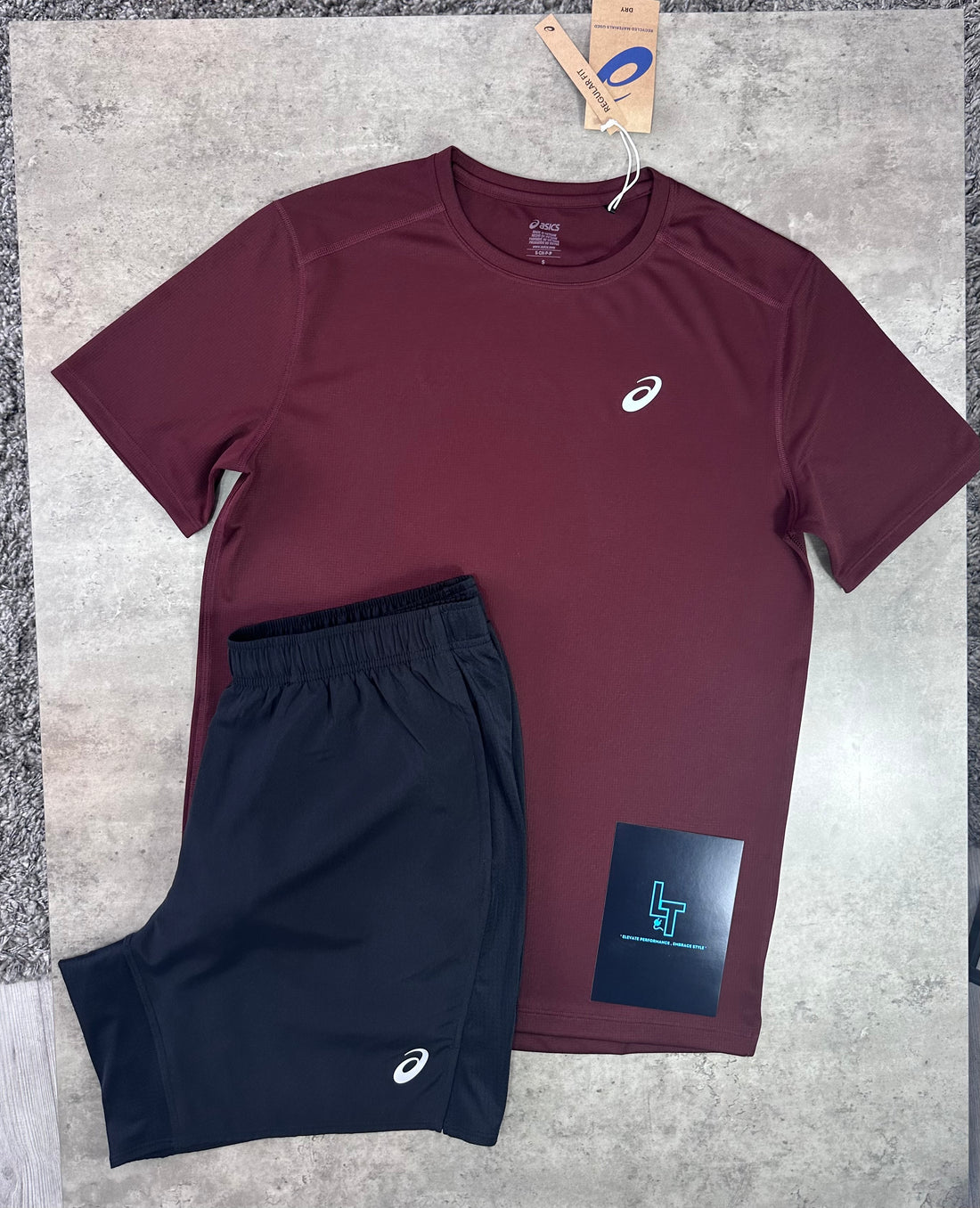 ASICS CORE SET - MAROON / BLACK