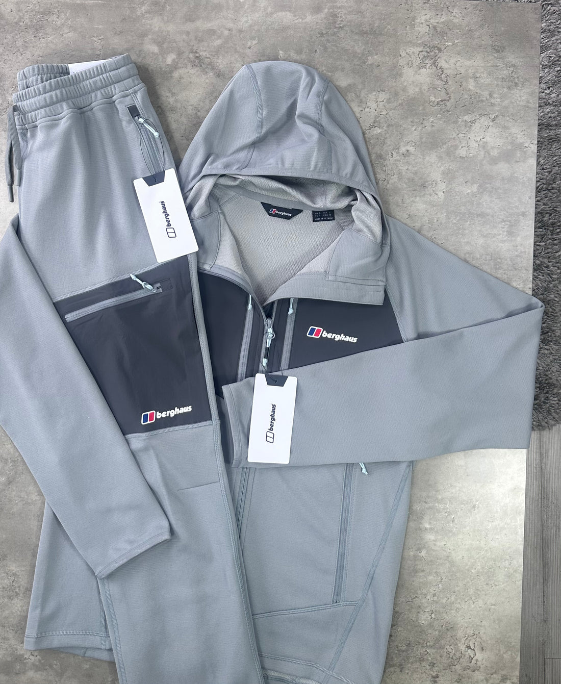 BERGHAUS FLEECE TRACKSUIT - LIGHT / DARK GREY
