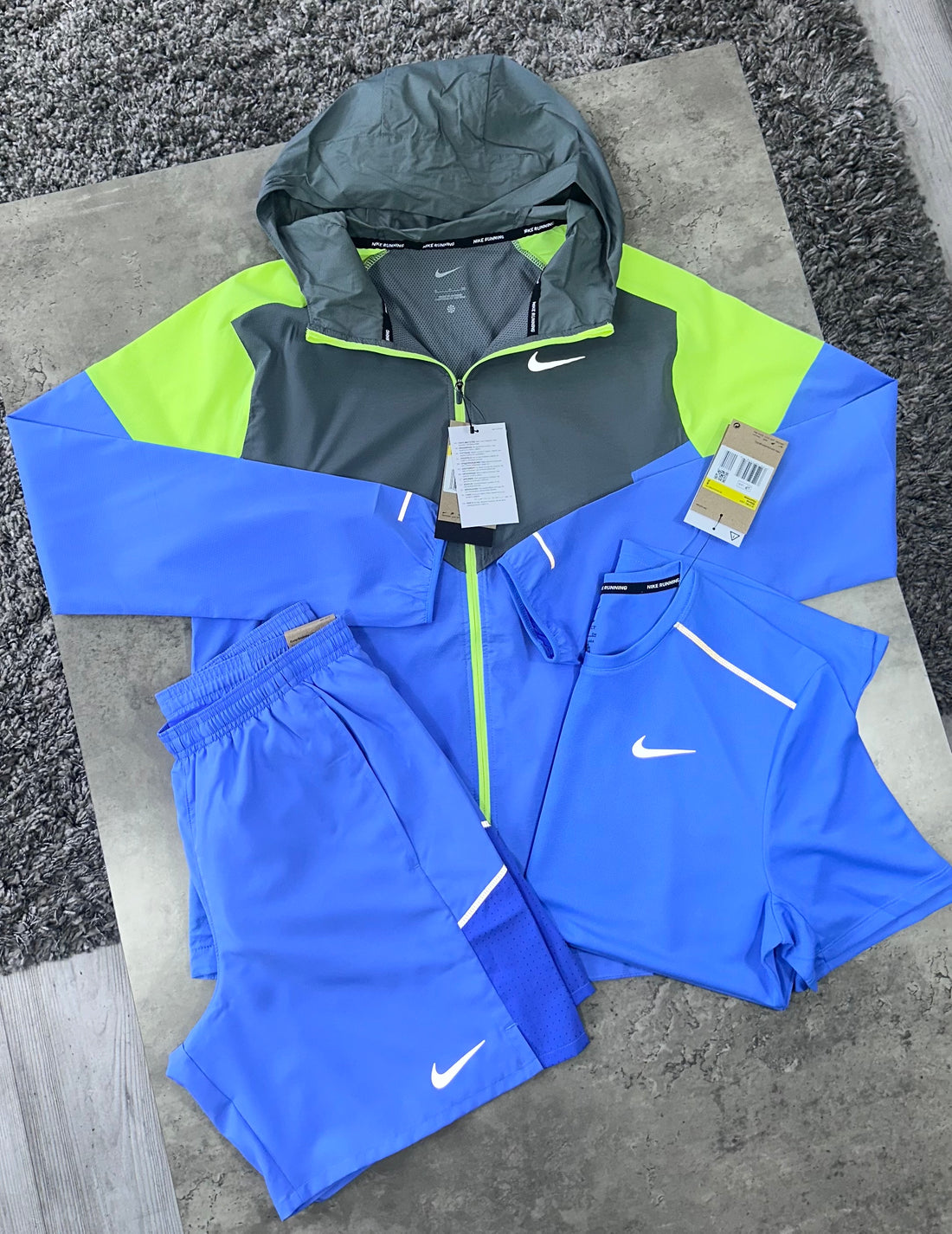NIKE MILER TRI SET - BLUE / GREY / YELLOW