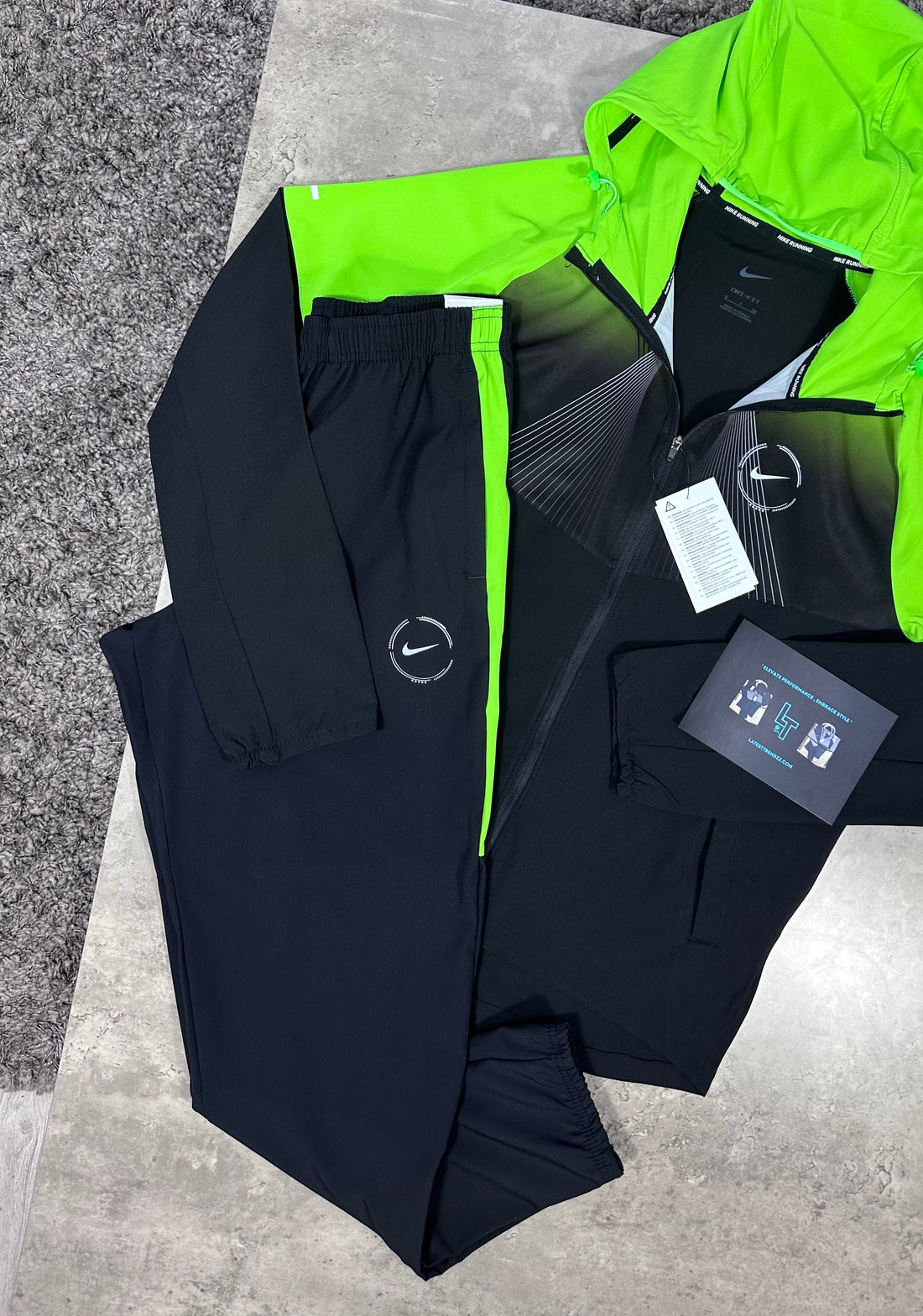 NIKE REPEL TRACKSUIT - BLACK / NEON