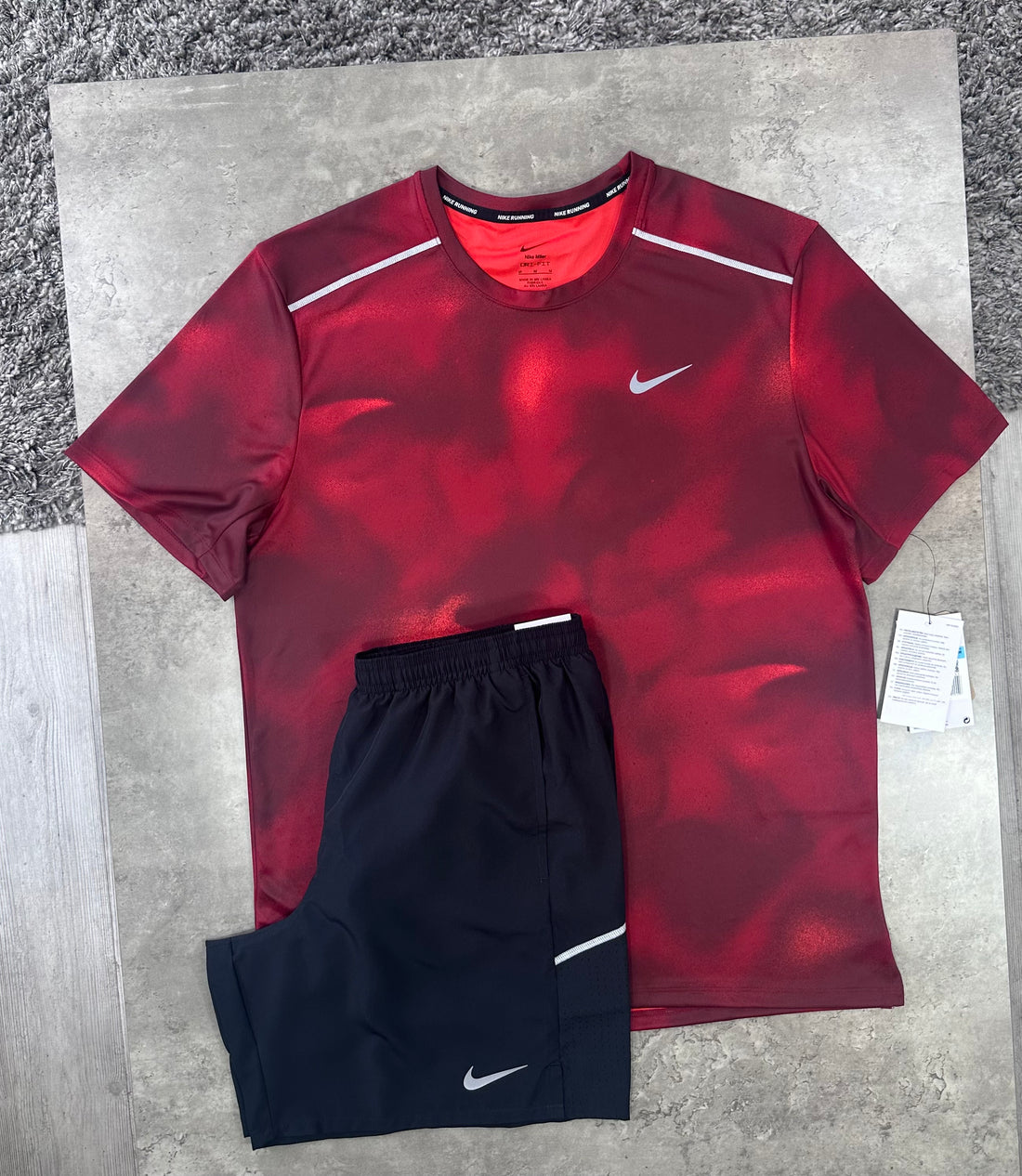 NIKE MILER SET - RED / BLACK
