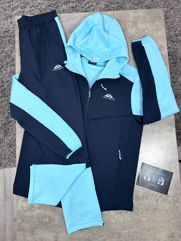 TRAILBERG DASH TRACKSUIT - Deep Ocean/Cyan Wave
