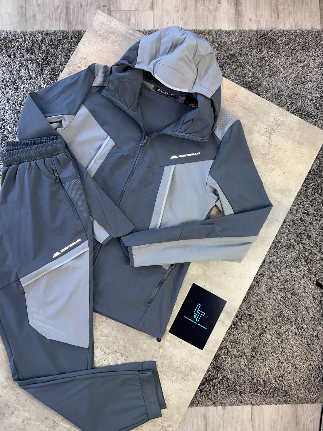 MONTERRAIN WOVEN TRACKSUIT - LIGHT/DARK GREY